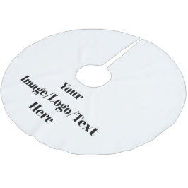 Falda Para El Árbol De Navidad De Poliéster Personalización o Personalizar