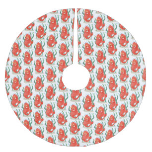 Falda Para El Árbol De Navidad De Poliéster Personalizado de caballitos de mar de pepino