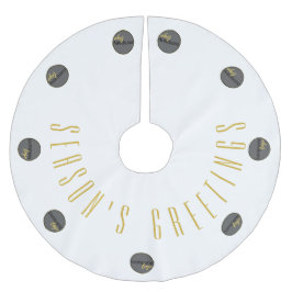 FALDA PARA EL ÁRBOL DE NAVIDAD DE POLIÉSTER PERSONALIZADO DE LOGOTIPO DE BIENESTAS DE BIENESTA