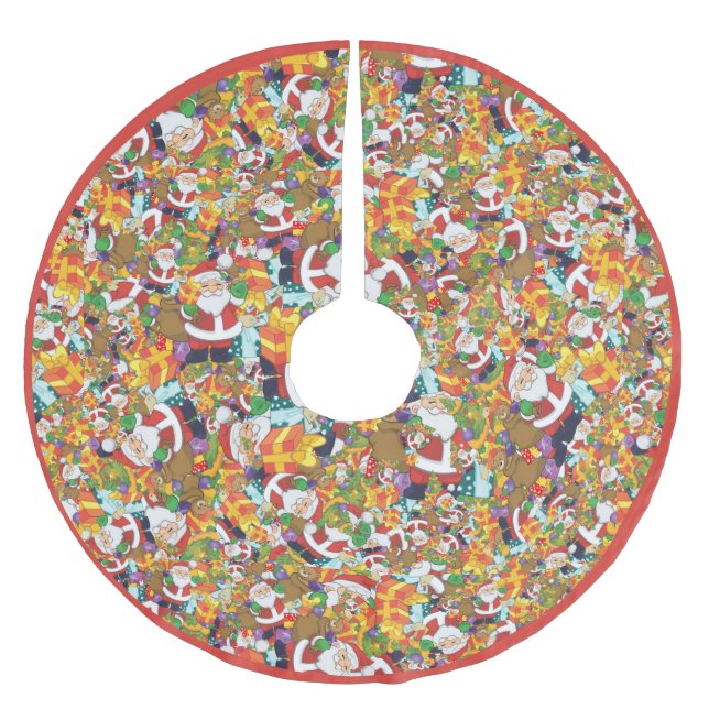 Falda Para El Árbol De Navidad De Poliéster Personalizado divertido Santa Claus GIft Bag (Anverso)