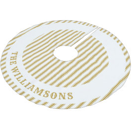 Falda Para El Árbol De Navidad De Poliéster personalizado familia nombre falda de árbol de nav