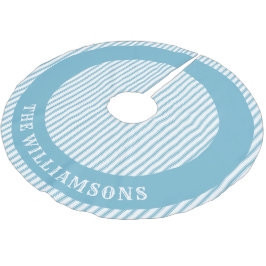 Falda Para El Árbol De Navidad De Poliéster personalizado familia nombre falda de árbol de nav