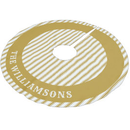 Falda Para El Árbol De Navidad De Poliéster personalizado familia nombre falda de árbol de nav