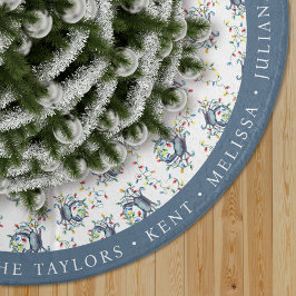 Falda Para El Árbol De Navidad De Poliéster Personalized Coastal Crab Christmas Lights