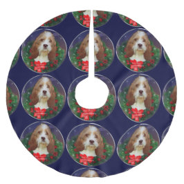 Falda Para El Árbol De Navidad De Poliéster Petit Basset Griffon Vendeen
