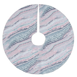 Falda Para El Árbol De Navidad De Poliéster Piedra de aglomeración de álamas de mármol gris ro