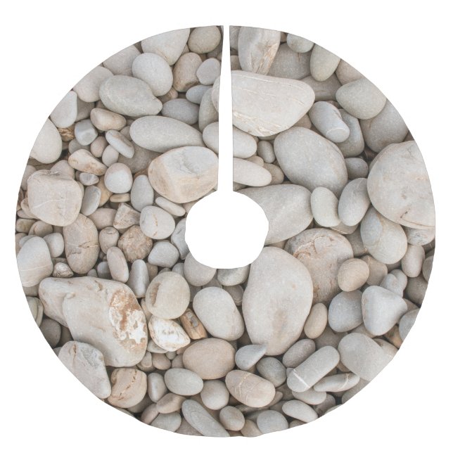 Falda Para El Árbol De Navidad De Poliéster piedra preciosa (Anverso)