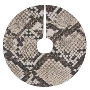 Falda Para El Árbol De Navidad De Poliéster Piel de serpiente: fondo texturado.