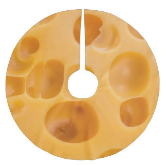 Falda Para El Árbol De Navidad De Poliéster Pieza de queso aislada, bonito diseño