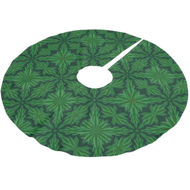 Falda Para El Árbol De Navidad De Poliéster Pine Mandala Forest Tree Skirt (Angular)