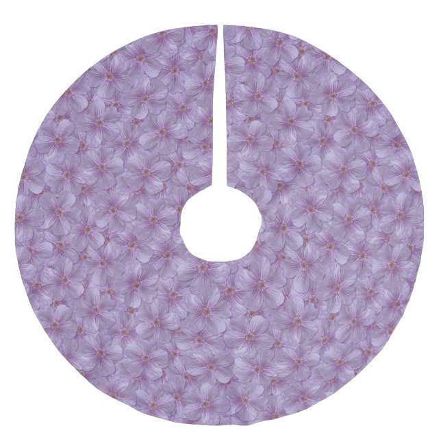 Falda Para El Árbol De Navidad De Poliéster Pineywoods Geranium Seamless Pattern (Anverso)