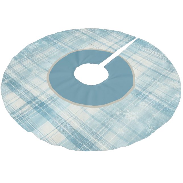 Falda Para El Árbol De Navidad De Poliéster Placa azul (Angular)