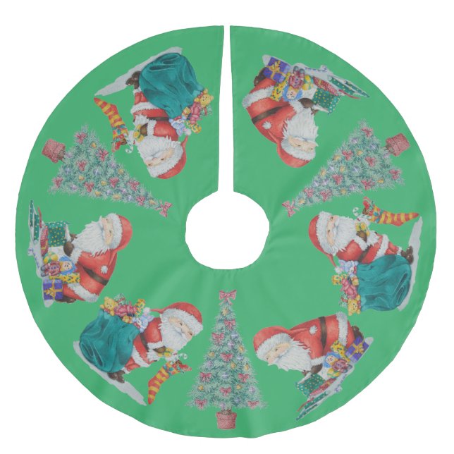 Falda Para El Árbol De Navidad De Poliéster presantes envueltos con navidades paternas tradici (Anverso)