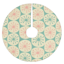 Falda Para El Árbol De Navidad De Poliéster Puntos atómicos retro Mediosiglo Moderno 50 Casa d