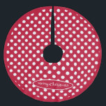 Falda Para El Árbol De Navidad De Poliéster Puntos blancos rojos   polka<br><div class="desc">Sea el centro de atención con el Polka Dot Red y demuestre su estilo retro añadiendo un toque de color y diversión a sus brunchs especiales. Personalízalo! ©Mia Valdez</div>