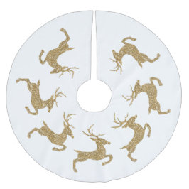 Falda Para El Árbol De Navidad De Poliéster Purpurina de imitación amarillo Textura Saltar for