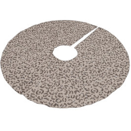 Falda Para El Árbol De Navidad De Poliéster Purpurina de leopardo de la crema Mocha de chocola