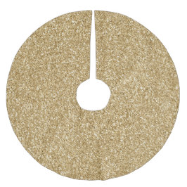 Falda Para El Árbol De Navidad De Poliéster Purpurina Glam Gold