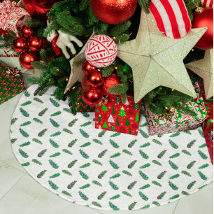 Falda Para El Árbol De Navidad De Poliéster Ramas de árbol de pino de Woodland