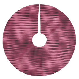 Falda Para El Árbol De Navidad De Poliéster Rayas rojas