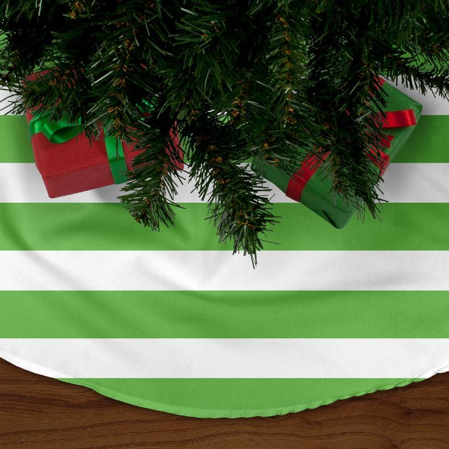 Falda Para El Árbol De Navidad De Poliéster Rayas verdes de perrito (Subido por el creador)