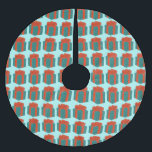 Falda Para El Árbol De Navidad De Poliéster Regalo envuelto Presente Navidades De Vaca Roja Ha<br><div class="desc">Con un original ilustracion vacacional de un regalo envuelto en papel de envoltura verde azulada con un gran arco rojo. ¡Perfecto para debajo de tu árbol de Navidad! Este diseño también está disponible en otros productos. ¿No ves lo que estás buscando? ¿Necesita ayuda con la personalización? Contacte con Rebecca para...</div>