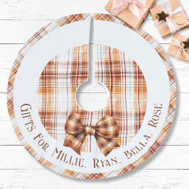 Falda Para El Árbol De Navidad De Poliéster Regalos Personalizados Para Niños Nombre Boho Plat