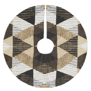 Falda Para El Árbol De Navidad De Poliéster Repetición de geometría: diseño de fondo texturiza