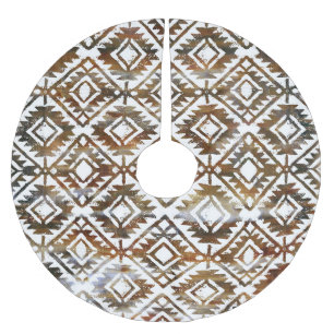 Falda Para El Árbol De Navidad De Poliéster Repetición geométrica, fondo texturizado