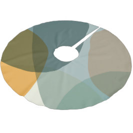 Falda Para El Árbol De Navidad De Poliéster Resumen de las formas geométricas azul y amarillo