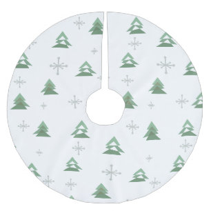 Falda Para El Árbol De Navidad De Poliéster Resumen de mediados de siglo Árboles de Navidad In