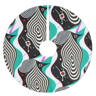 Falda Para El Árbol De Navidad De Poliéster Resumen Diseño creativo de patrones sin foco