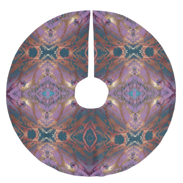 Falda Para El Árbol De Navidad De Poliéster Resumen elegante (Anverso)