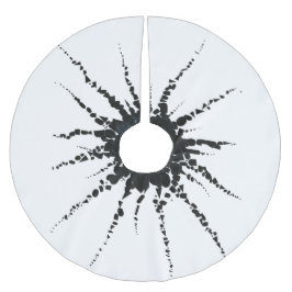 Falda Para El Árbol De Navidad De Poliéster Resumen en cinta y letras 3