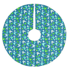 Falda Para El Árbol De Navidad De Poliéster Retro Boomerangs