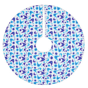 Falda Para El Árbol De Navidad De Poliéster Retro Boomerangs