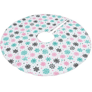 Falda Para El Árbol De Navidad De Poliéster Retro Snowflakes