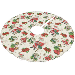 Falda Para El Árbol De Navidad De Poliéster Retro Treasures Navidad 