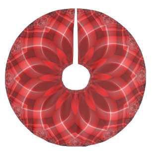 Falda Para El Árbol De Navidad De Poliéster Rojo de vacaciones