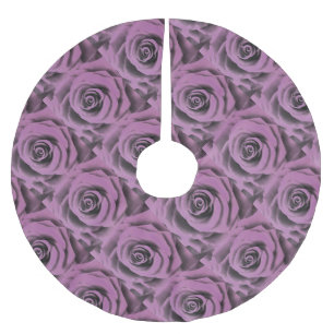 Falda Para El Árbol De Navidad De Poliéster Rosa de lavanda negra grande y artística