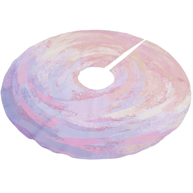 Falda Para El Árbol De Navidad De Poliéster Rosa y Stinky (Angular)