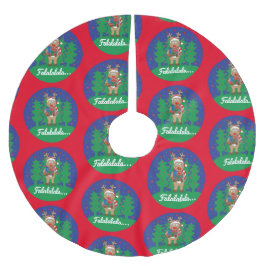 Falda Para El Árbol De Navidad De Poliéster Rudolph navidades