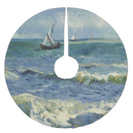 Falda Para El Árbol De Navidad De Poliéster Saintes-Maries-de-la-Mer de Les del paisaje marino