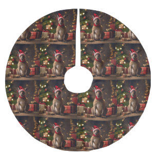 Falda Para El Árbol De Navidad De Poliéster "Salón de vacaciones de Roo-dolph: Un país festivo