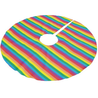 Falda Para El Árbol De Navidad De Poliéster Sencillamente patrón arco iris