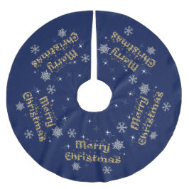 Falda Para El Árbol De Navidad De Poliéster Sencillo Purpurina elegante de Navidades espumosos