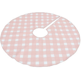 Falda Para El Árbol De Navidad De Poliéster Shabby Chlc Salmon Base de árbol de navidad rosado