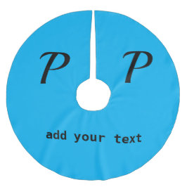 Falda Para El Árbol De Navidad De Poliéster simple mínimo añadir el texto monograma foto brus