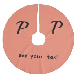 Falda Para El Árbol De Navidad De Poliéster simple mínimo añadir el texto monograma foto brus