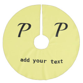Falda Para El Árbol De Navidad De Poliéster simple mínimo añadir el texto monograma foto brus